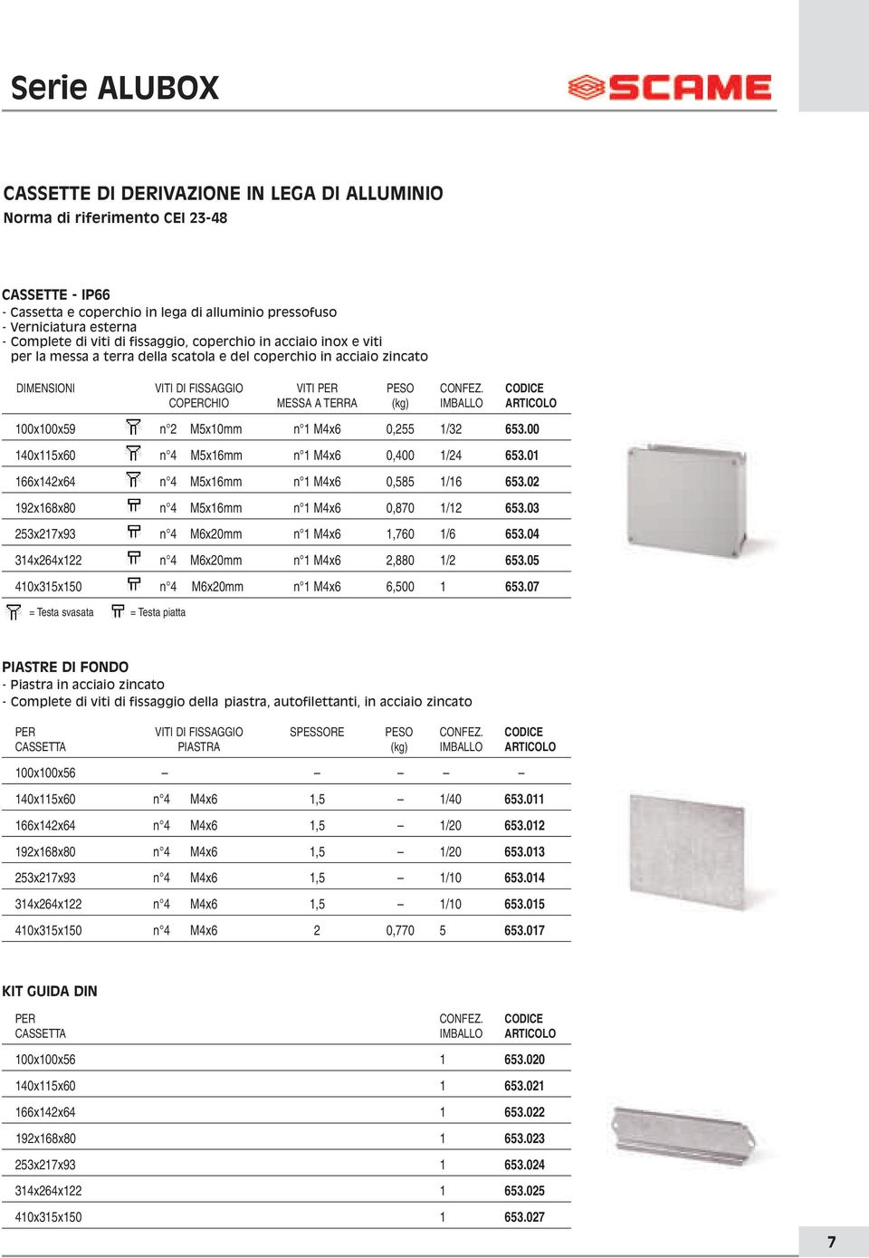 ARTICOLO 00x00x59 n 2 M5x0mm n M4x6 0,255 /32 653.00 40x5x60 n 4 M5x6mm n M4x6 0,400 /24 653.0 66x42x64 n 4 M5x6mm n M4x6 0,585 /6 653.02 92x68x80 n 4 M5x6mm n M4x6 0,870 /2 653.