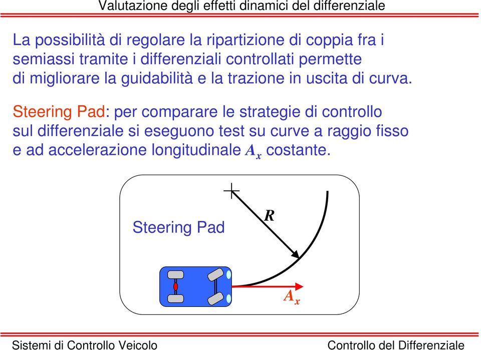 trazione in uscita di curva.