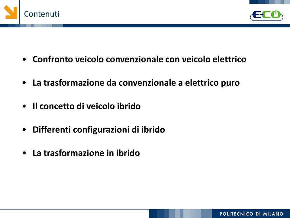 a elettrico puro Il concetto di veicolo ibrido