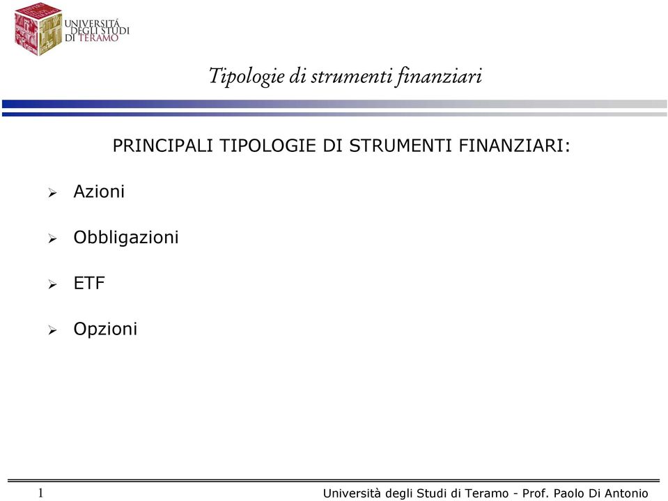 TIPOLOGIE DI STRUMENTI