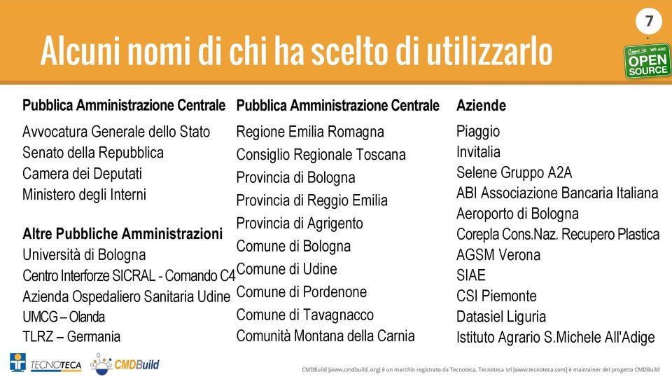 Recupero Plastica AGSM Verona SIAE CSI Piemonte Datasiel Liguria Istituto Agrario S.