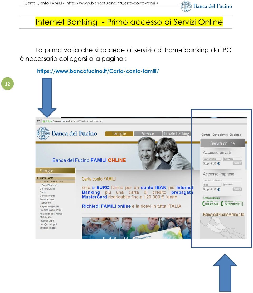 banking dal PC è necessario collegarsi alla pagina