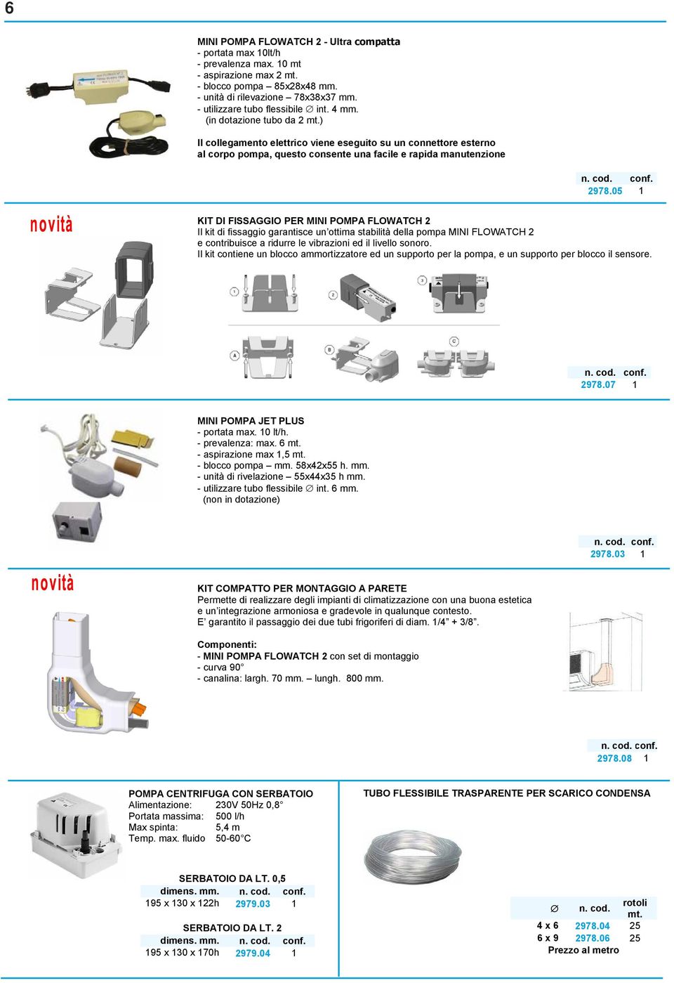 ) Il collegamento elettrico viene eseguito su un connettore esterno al corpo pompa, questo consente una facile e rapida manutenzione 2978.