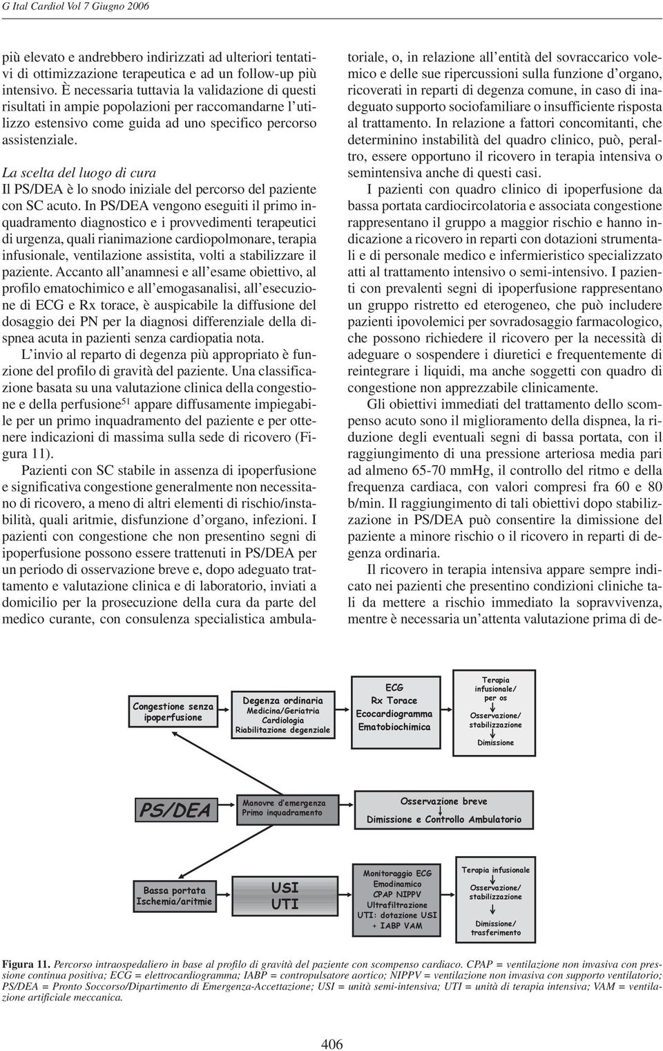 La scelta del luogo di cura Il PS/DEA è lo snodo iniziale del percorso del paziente con SC acuto.