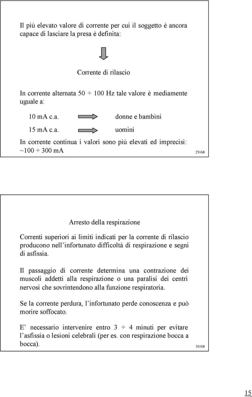 rilascio producono nell infortunato difficoltà di respirazione e segni di asfissia.