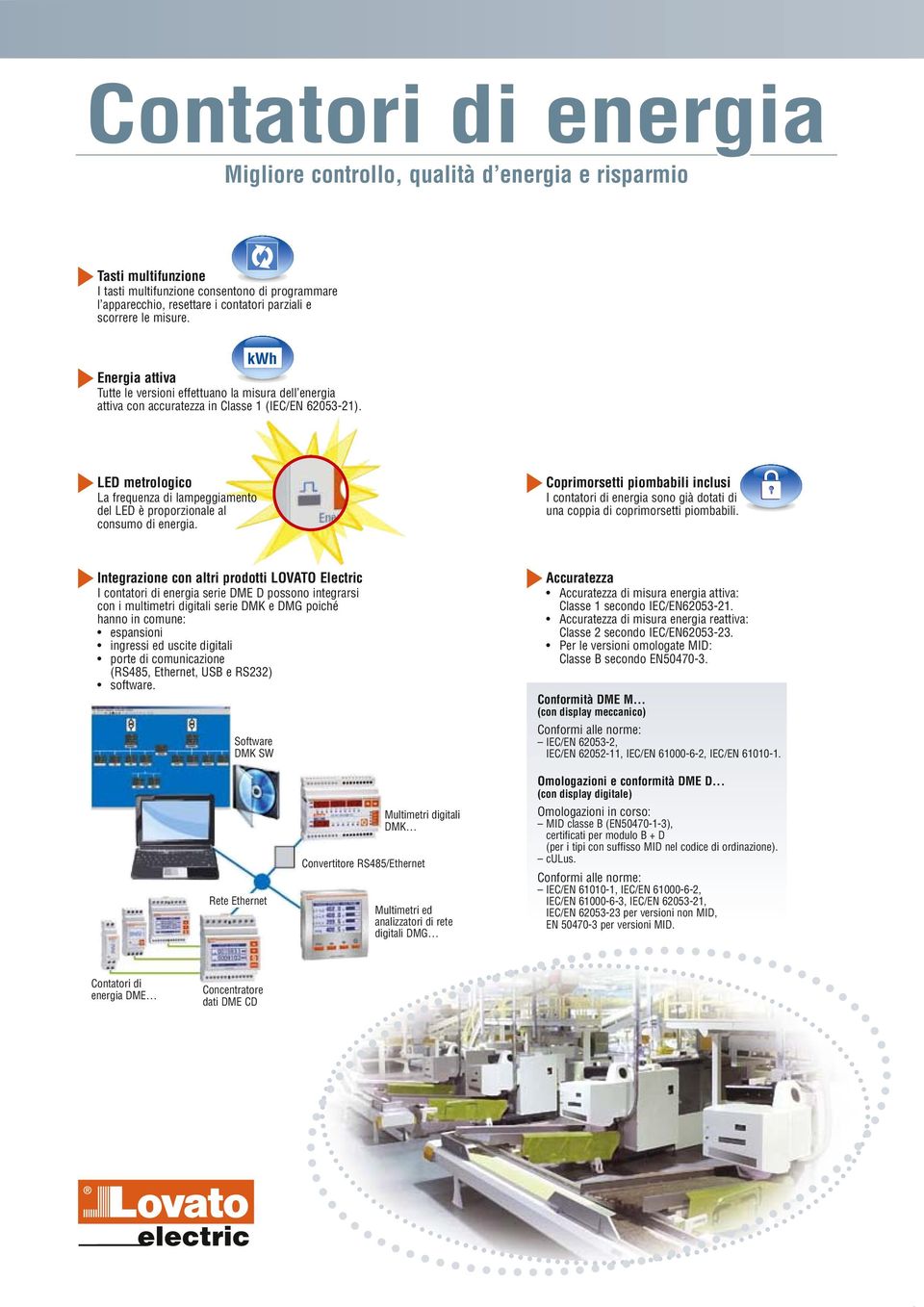 LED metrologico La frequenza di lampeggiamento del LED è proporzionale al consumo di energia.