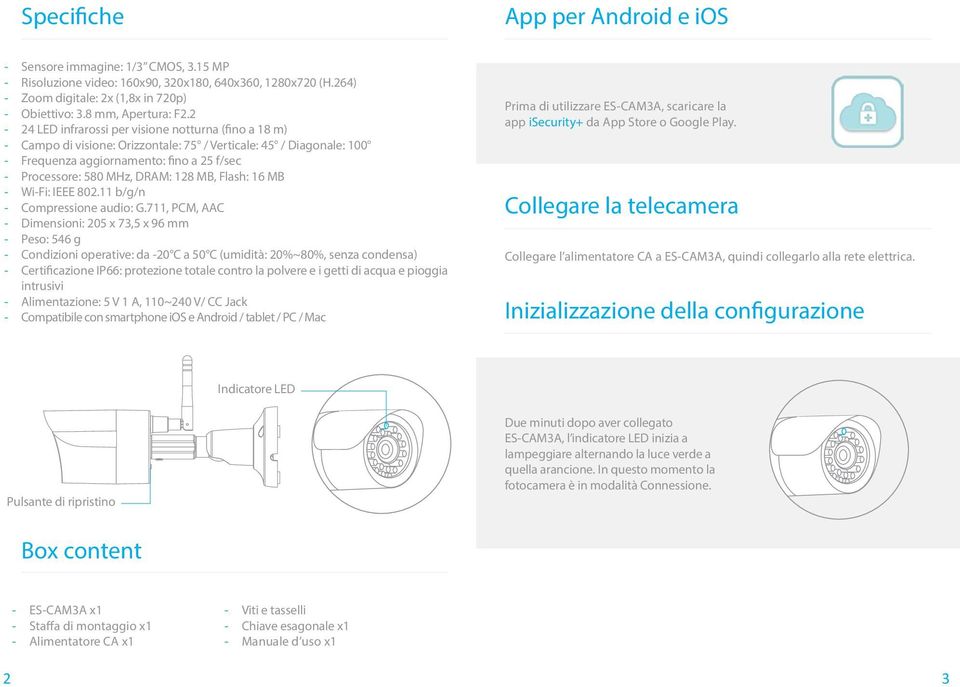 MB, Flash: 16 MB - Wi-Fi: IEEE 802.11 b/g/n - Compressione audio: G.