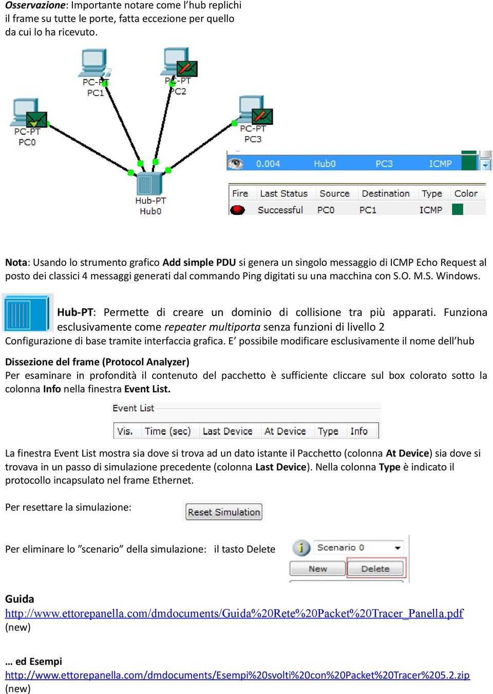 O. M.S. Windows. Hub-PT: Permette di creare un dominio di collisione tra più apparati.