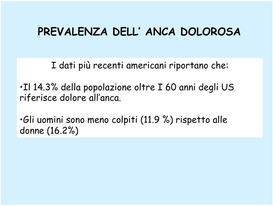 3% della popolazione oltre I 60 anni degli US