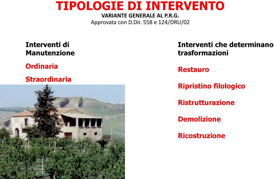 Straordinaria Interventi che determinano trasformazioni