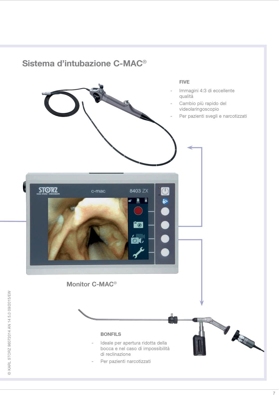 narcotizzati Monitor C-MAC BONFILS - Ideale per apertura ridotta della