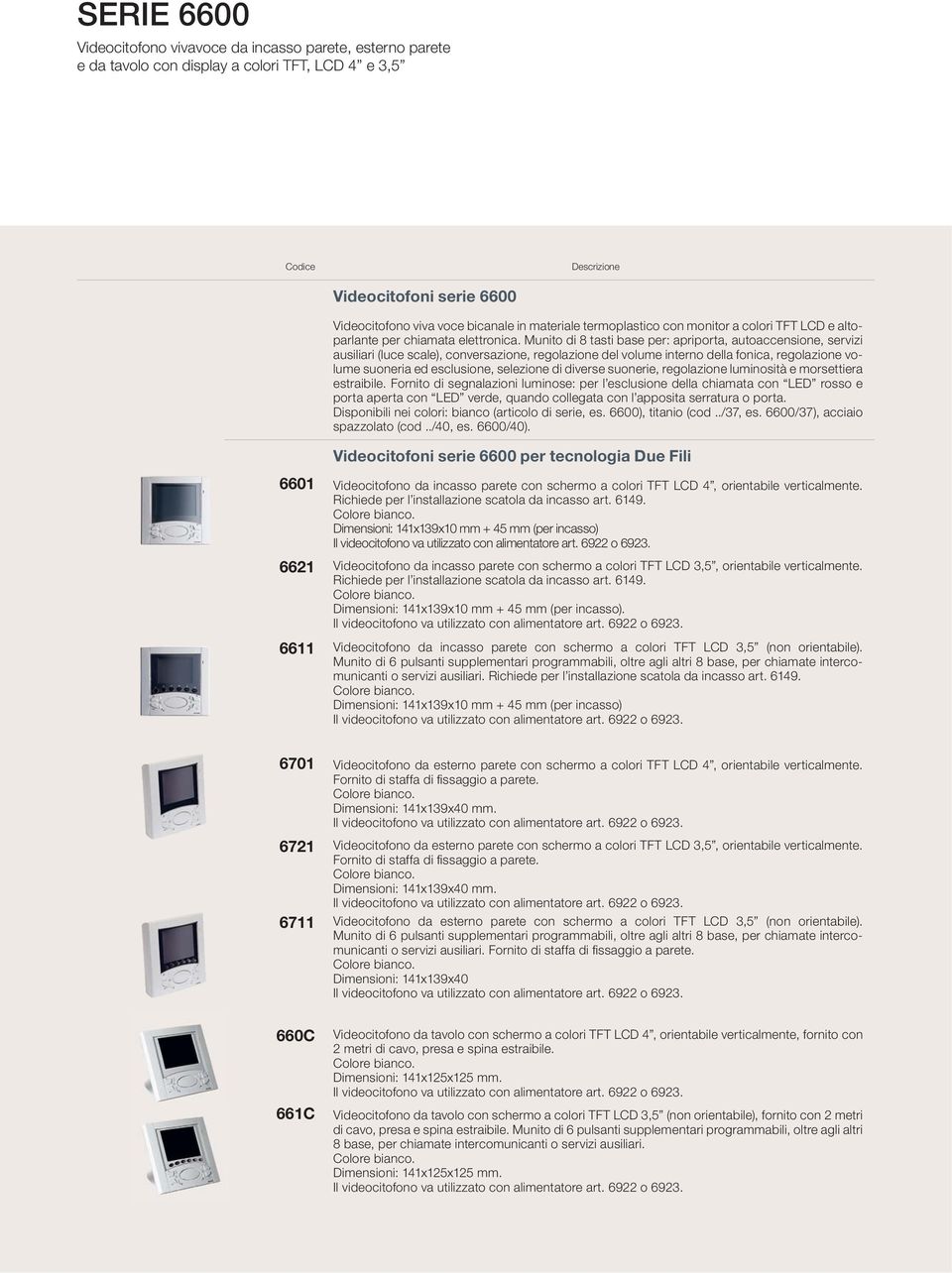 Munito di 8 tasti base per: apriporta, autoaccensione, servizi ausiliari (luce scale), conversazione, regolazione del volume interno della fonica, regolazione volume suoneria ed esclusione, selezione