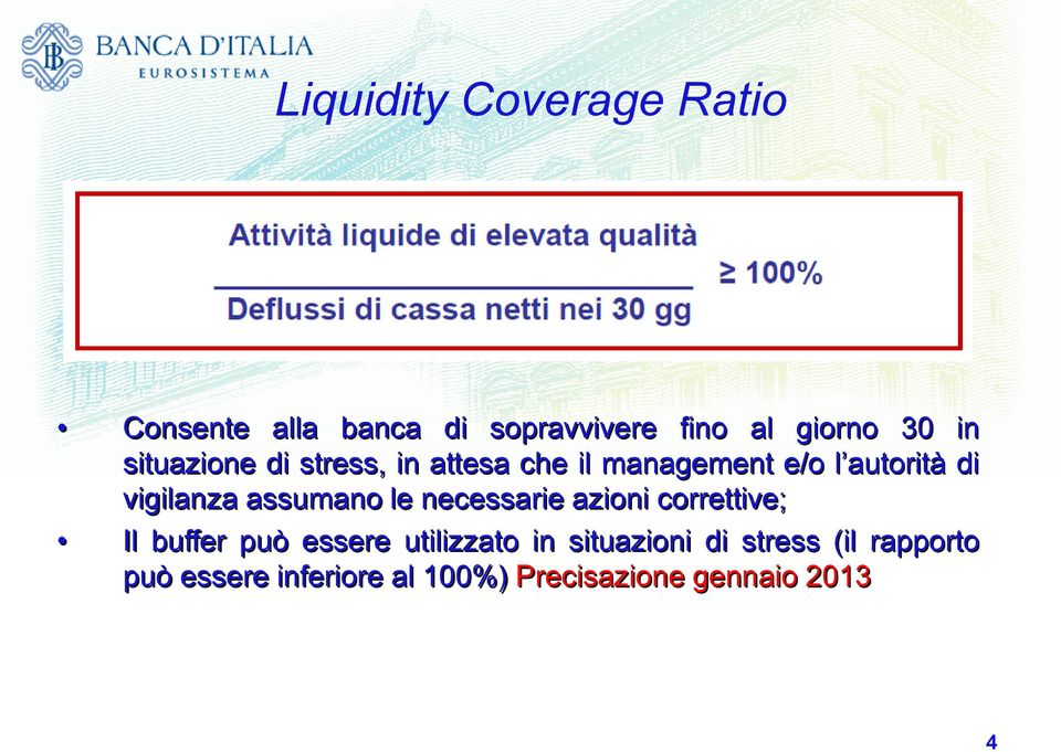 assumano le necessarie azioni correttive; Il buffer può essere utilizzato in