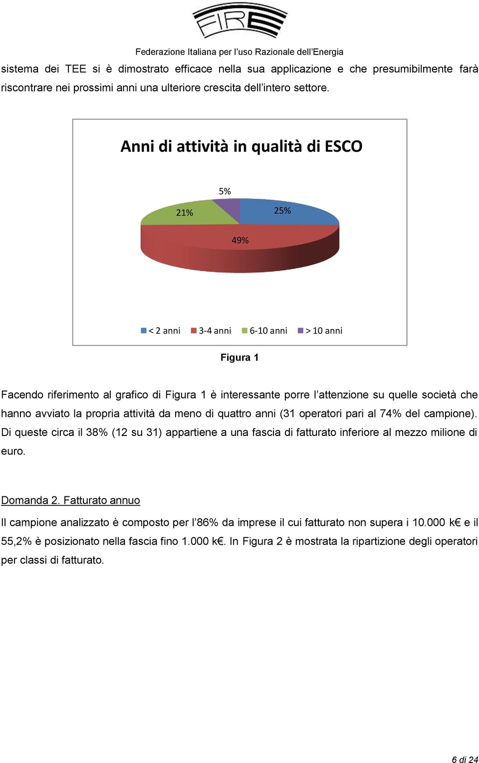 hanno avviato la propria attività da meno di quattro anni (31 operatori pari al 74% del campione).