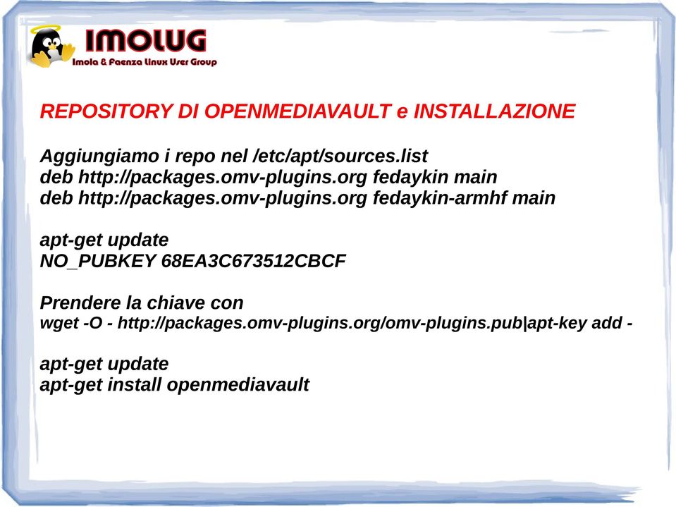 org fedaykin main deb http://packages.omv-plugins.