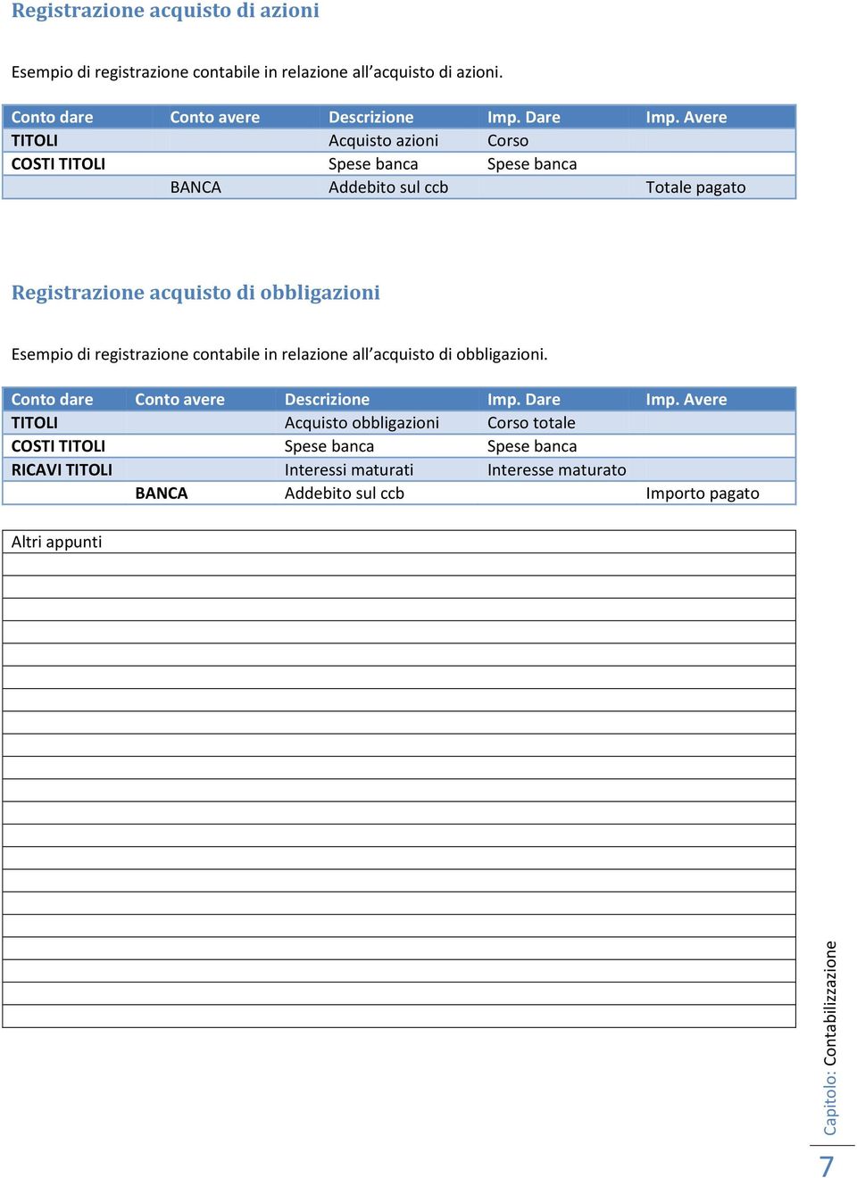 obbligazioni Esempio di registrazione contabile in relazione all acquisto di obbligazioni.