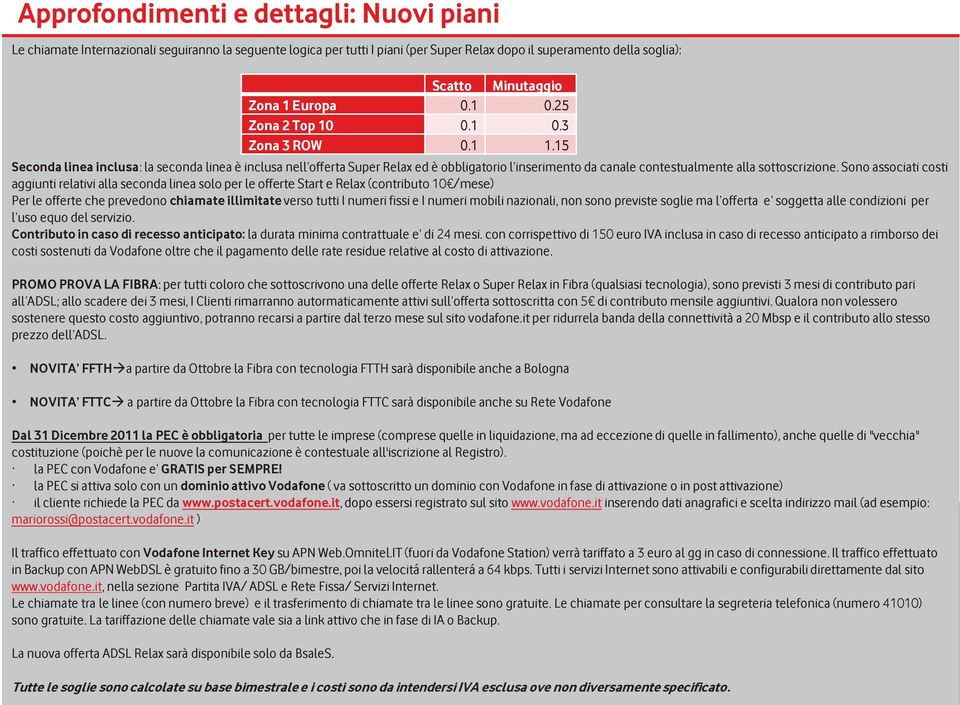 Sono associati costi aggiunti relativi alla seconda linea solo per le offerte Start e Relax (contributo 10 /mese) Per le offerte che prevedono chiamate illimitate verso tutti I numeri fissi e I