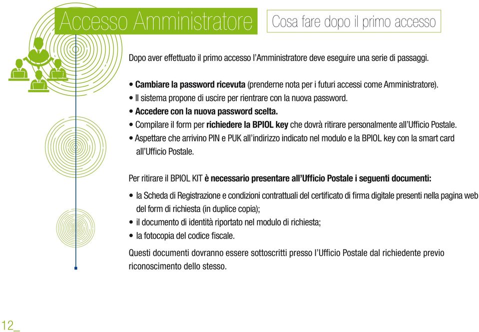 Compilare il form per richiedere la bpiol key che dovrà ritirare personalmente all Ufficio Postale.