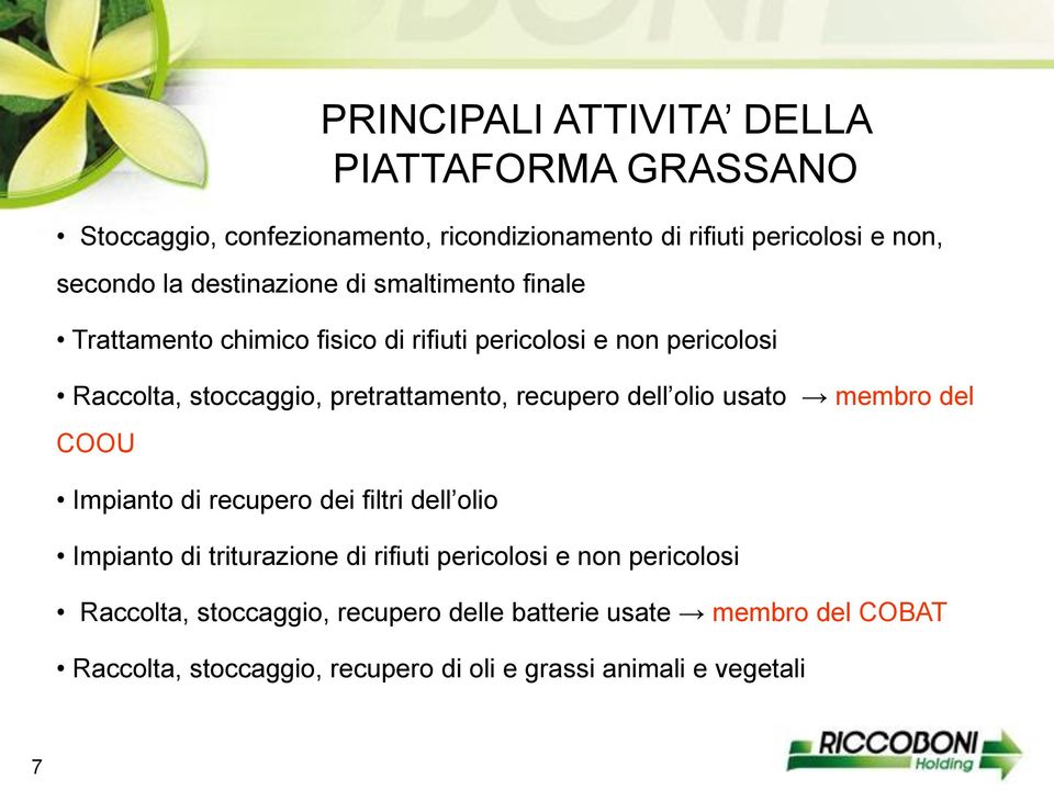 recupero dell olio usato membro del COOU Impianto di recupero dei filtri dell olio Impianto di triturazione di rifiuti pericolosi e non