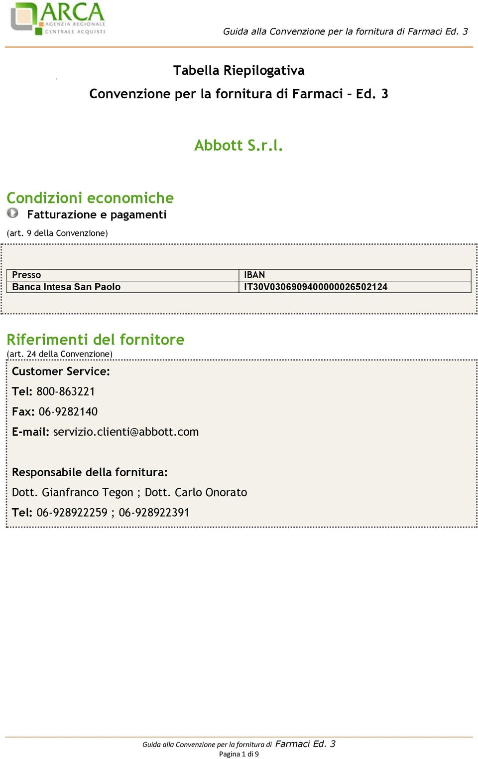 Banca Intesa San Paolo IT30V0306909400000026502124 : Tel: 800-863221