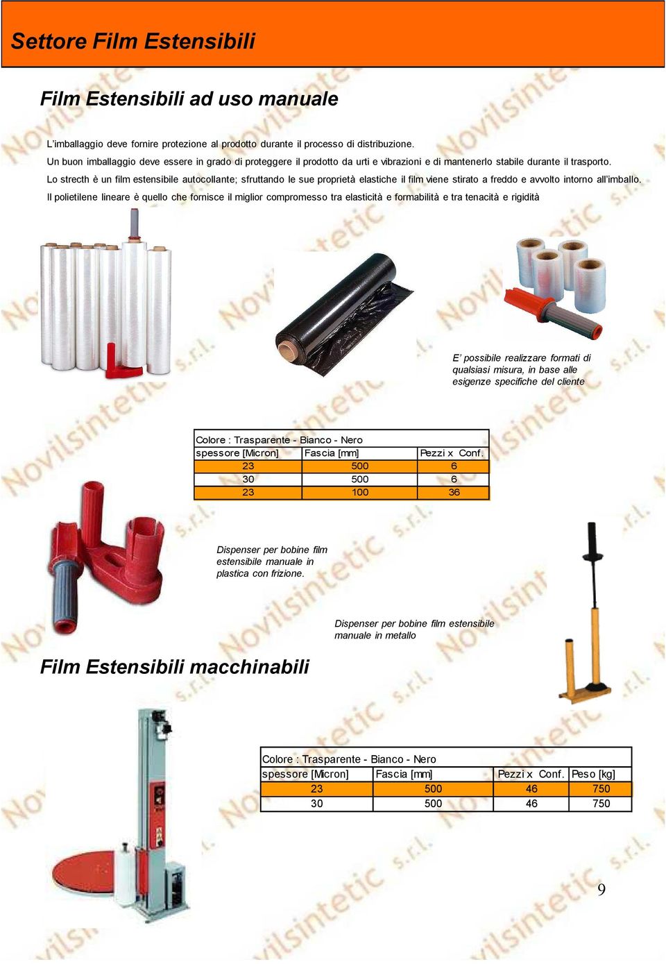 Lo strecth è un film estensibile autocollante; sfruttando le sue proprietà elastiche il film viene stirato a freddo e avvolto intorno all imballo.