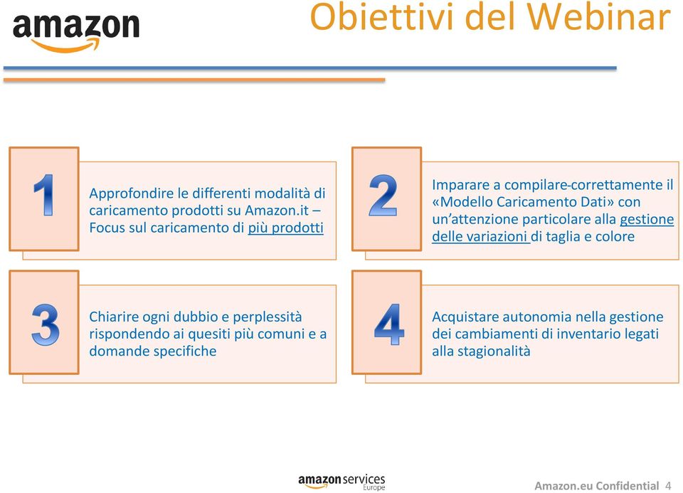 attenzione particolare alla gestione delle variazioni di taglia e colore Chiarire ogni dubbio e perplessità rispondendo