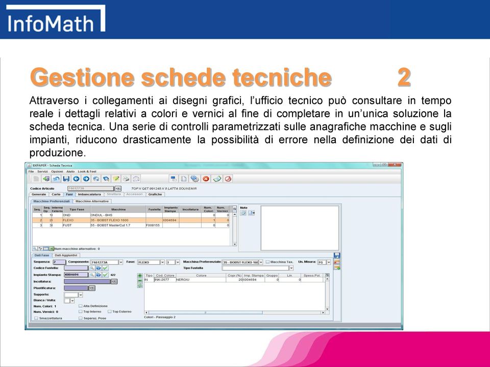 soluzione la scheda tecnica.