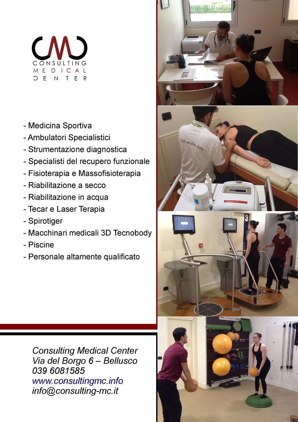 e Laser Terapia - Spirotiger - Macchinari medicali 3D Tecnobody - Piscine - Personale altamente