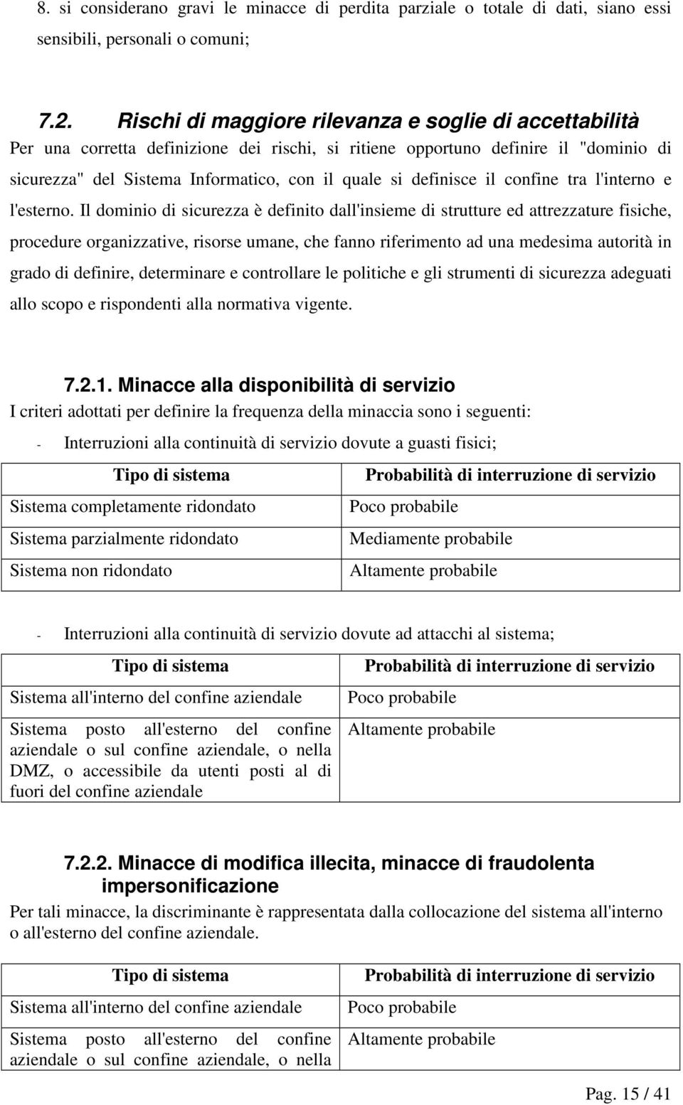 definisce il confine tra l'interno e l'esterno.