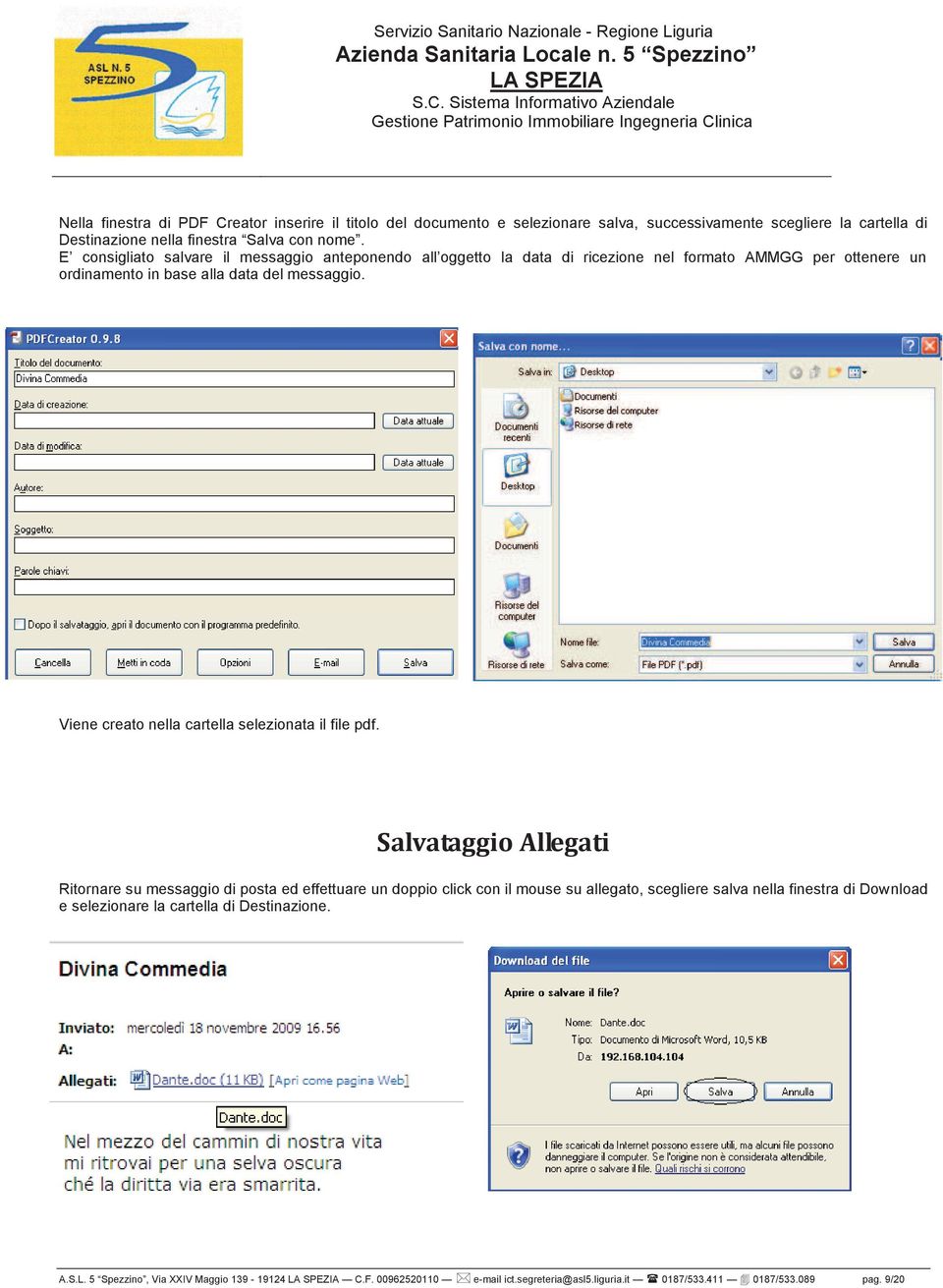 Viene creato nella cartella selezionata il file pdf.