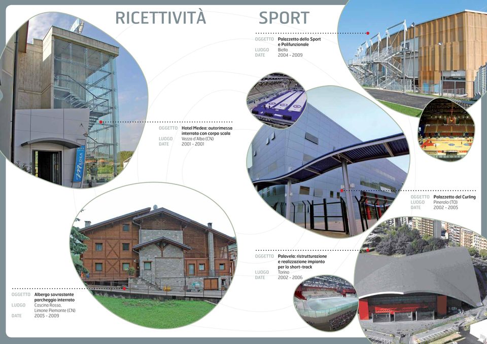 Pinerolo (TO) Date 2002-2005 Oggetto Palavela: ristrutturazione e realizzazione impianto per lo short-track Date