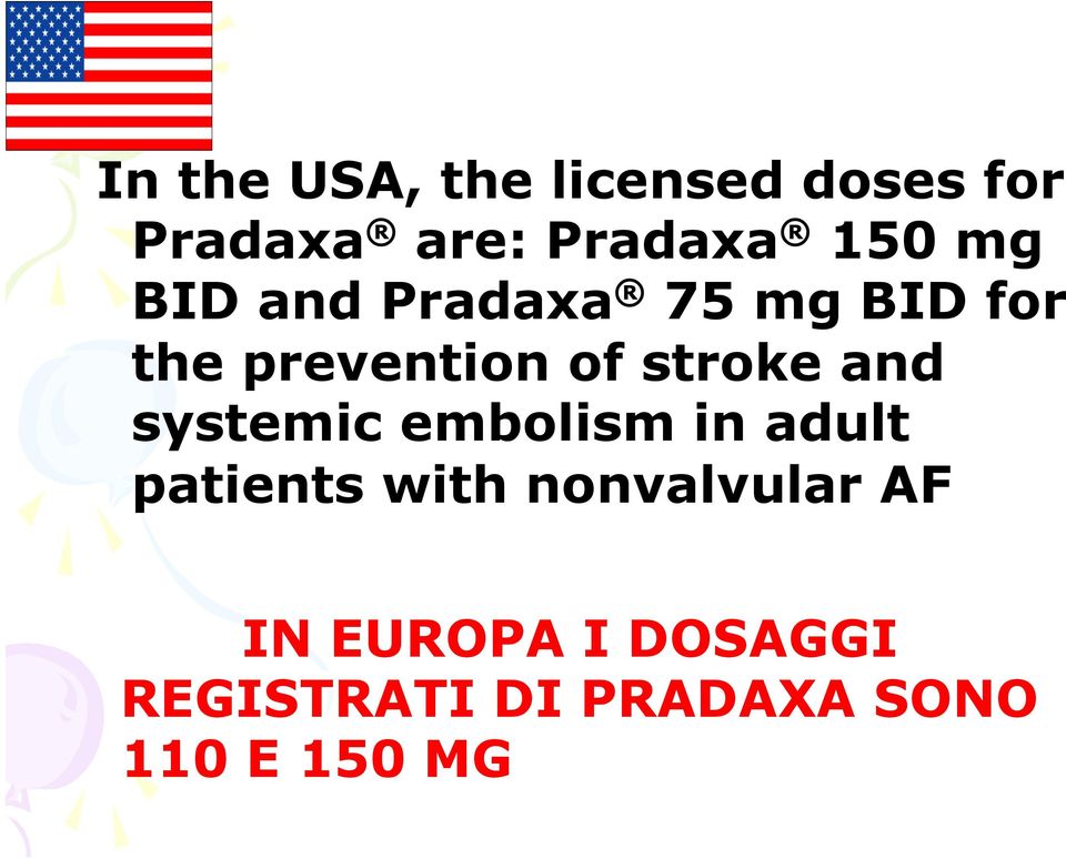 and systemic embolism in adult patients with nonvalvular AF