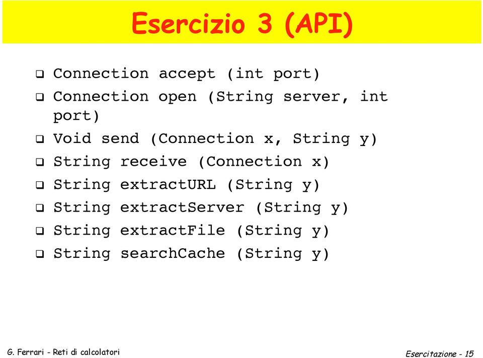 (Connection x) String extracturl (String y) String extractserver (String