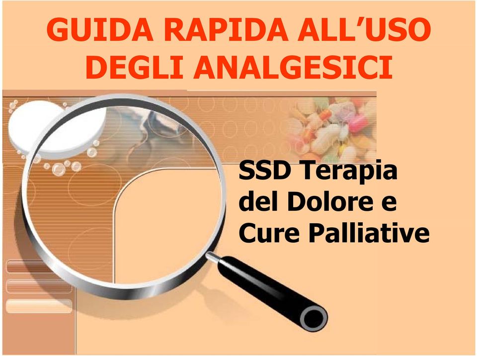 ANALGESICI SSD