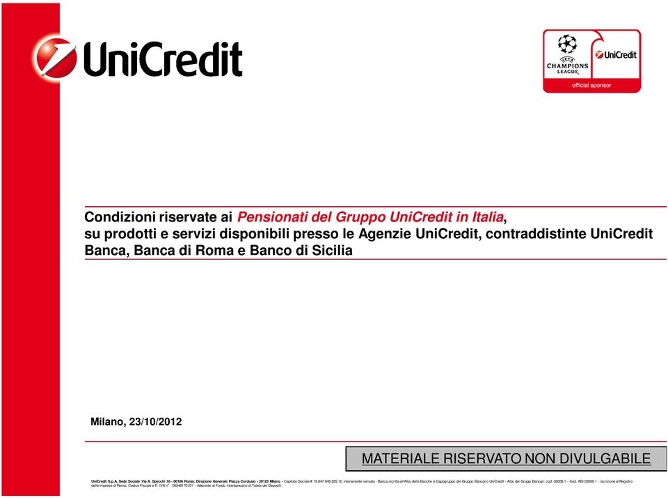 UniCredit, contraddistinte UniCredit Banca,