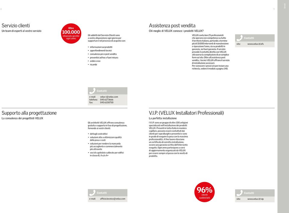 consulenza pre e post vendita preventivi ad hoc e fuori misura ordini e resi ricambi Assistenza post vendita Chi meglio di VELUX conosce i prodotti VELUX?