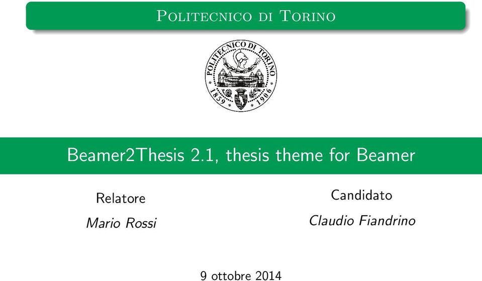1, thesis theme for Beamer
