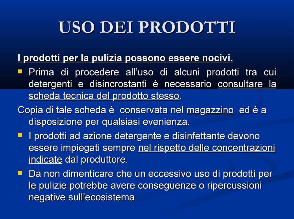 Copia di tale scheda è conservata nel magazzino ed è a disposizione per qualsiasi evenienza.