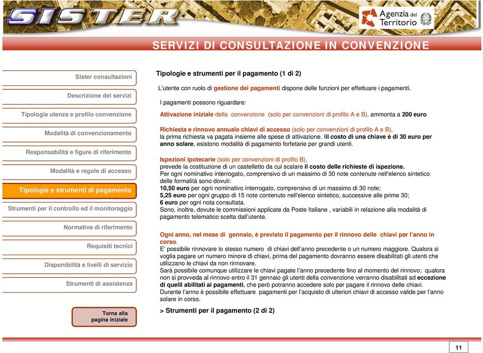 di profilo A e B), la prima richiesta va pagata insieme alle spese di attivazione. Iil costo di una chiave è di 30 euro per anno solare, esistono modalità di pagamento forfetarie per grandi utenti.