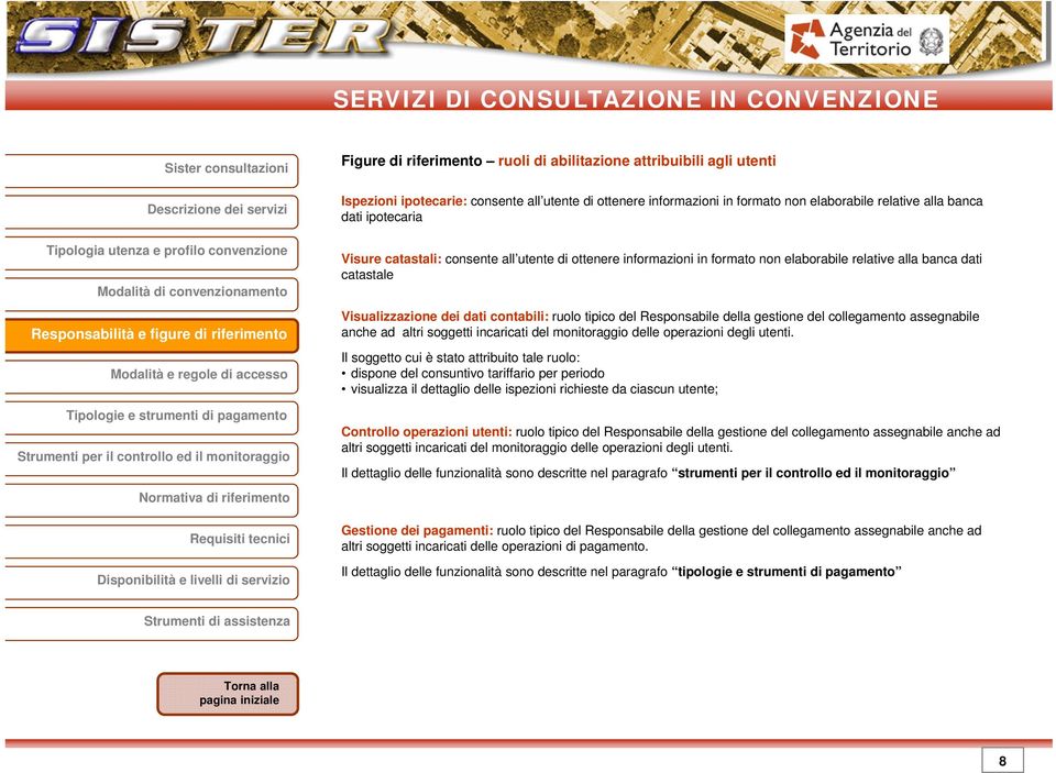 gestione del collegamento assegnabile anche ad altri soggetti incaricati del monitoraggio delle operazioni degli utenti.