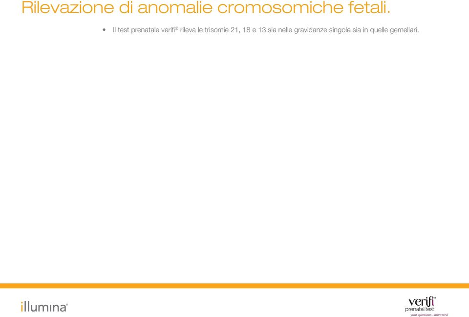 Il test prenatale verifi rileva le