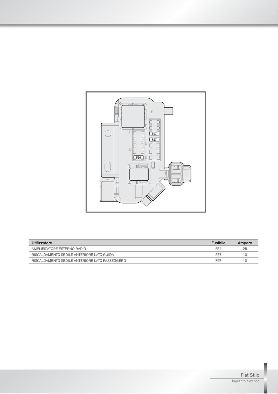 anteriore lato guida F57 10 Riscaldamento