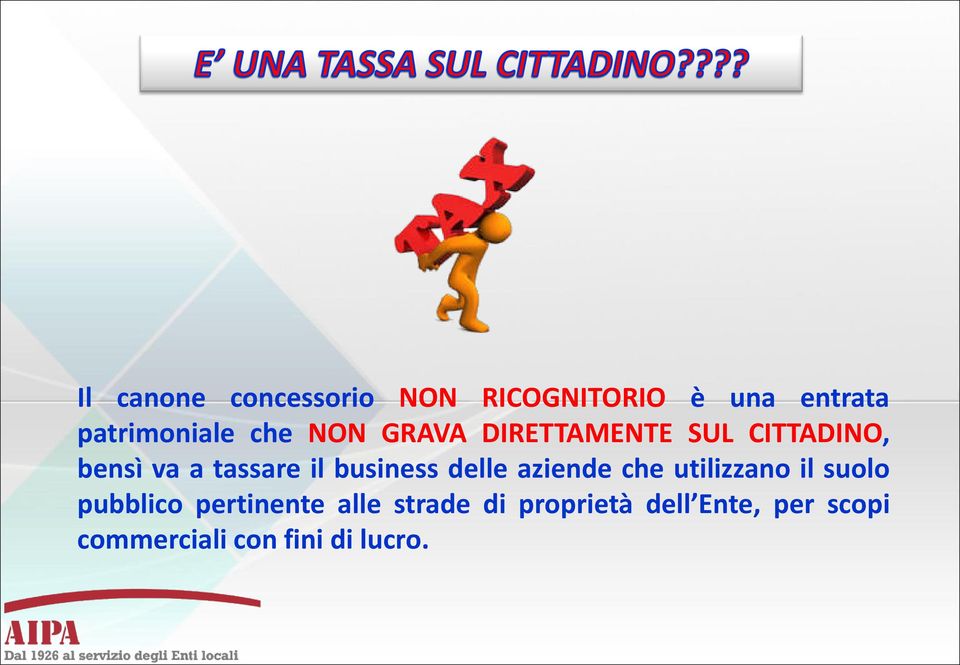 business delle aziende che utilizzano il suolo pubblico pertinente