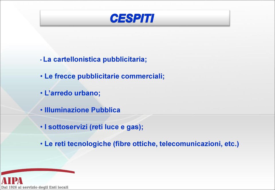 Illuminazione Pubblica I sottoservizi (reti luce e