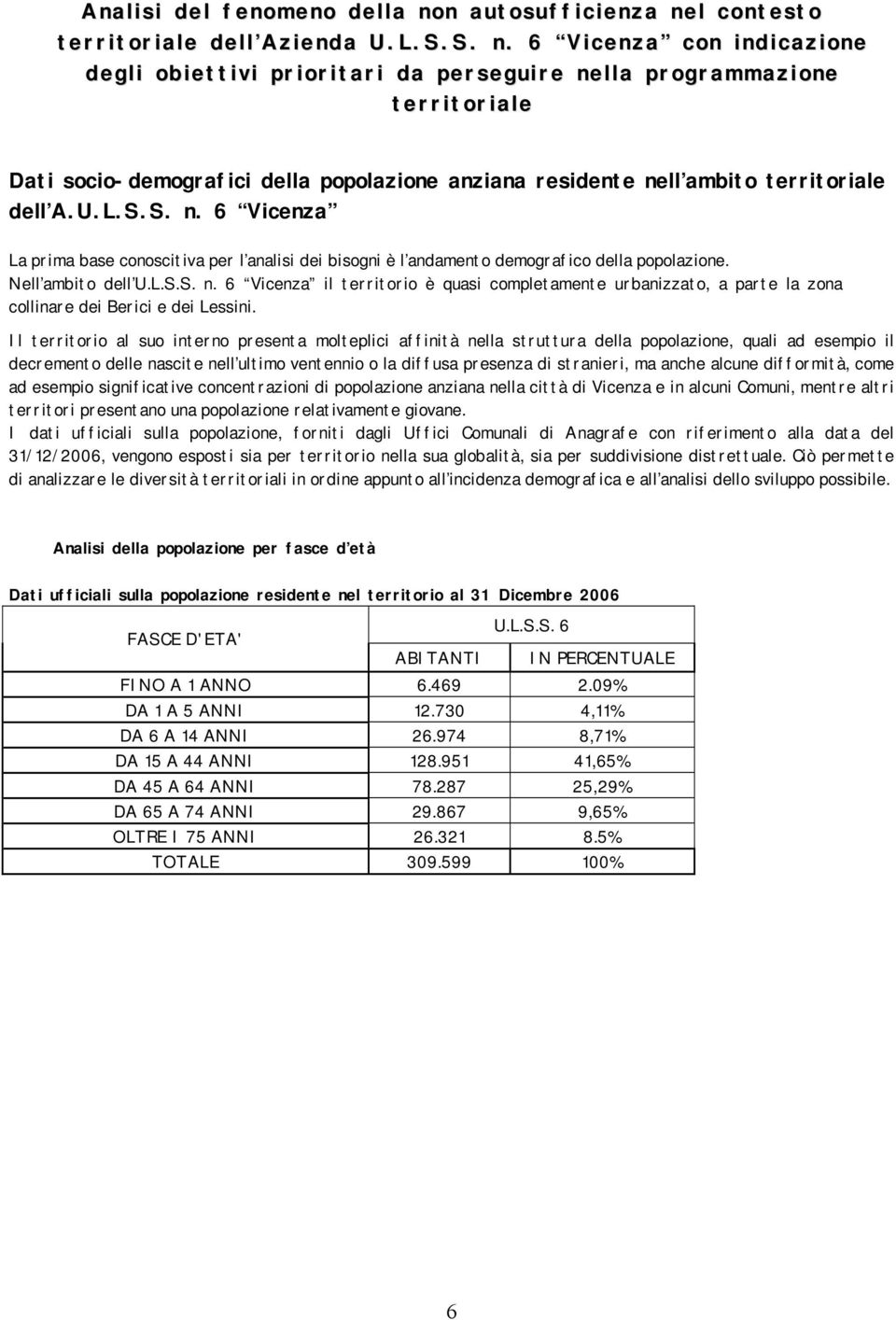 l contesto territoriale dell Azienda U.L.S.S. n.