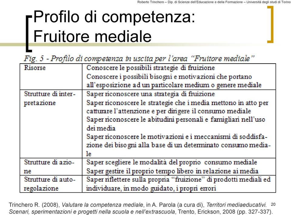 R. (2008), Valutare la competenza mediale, in A.