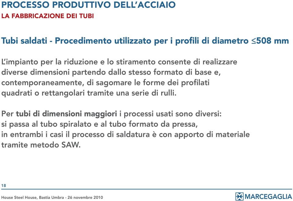 quadrati o rettangolari tramite una serie di rulli.