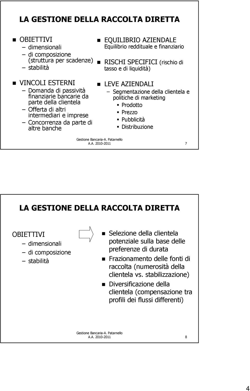 Segmentazione della clientela e politiche di marketing Prodotto Prezzo Pubblicità Distribuzione A.