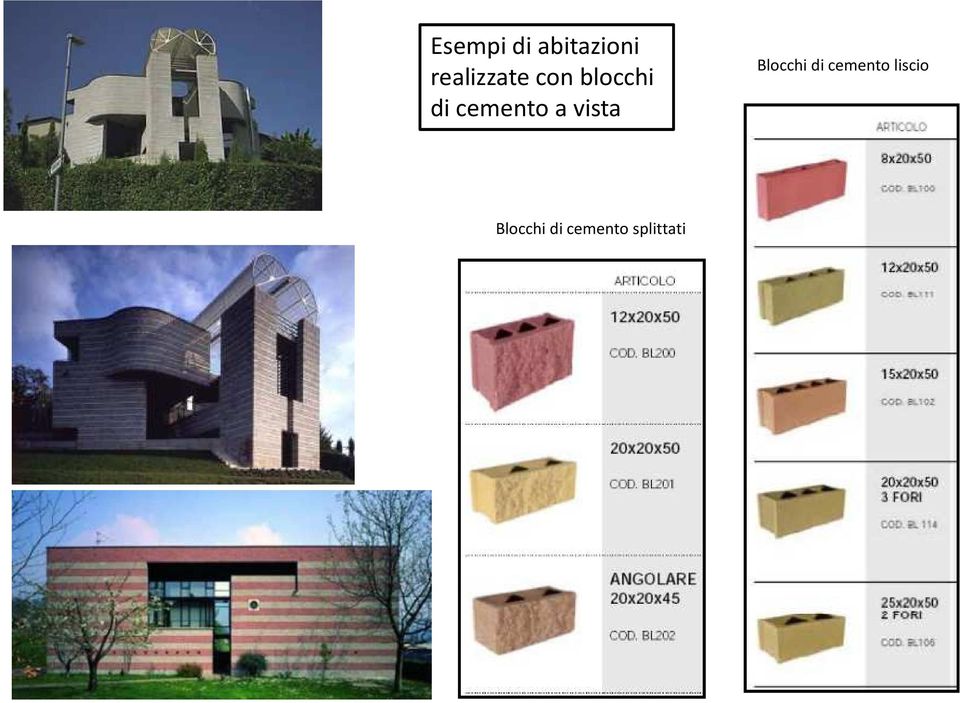 cemento a vista Blocchi di