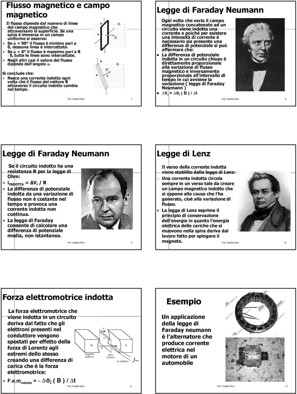 Negli altri casi il valore del flusso dipende dall angolo α. Si conclude che: Nasce una corrente indotta ogni volta che il flusso del vettore B attraverso il circuito indotto cambia nel tempo.